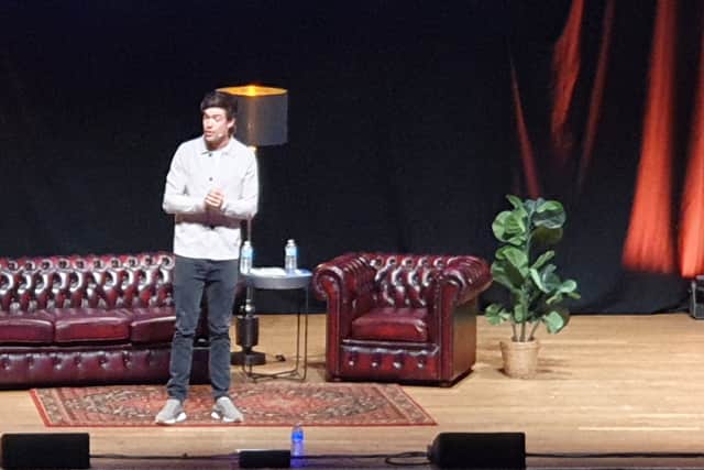 Jack Whitehall's set at the start touched a number of subjects, including becoming a father