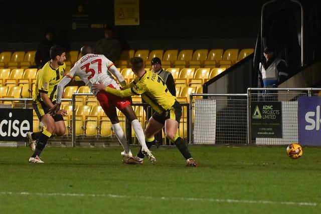 Albert Adomah scores.