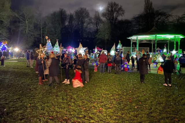 Local choirs entertained the crowd at Willenhall Park Christmas Festival.