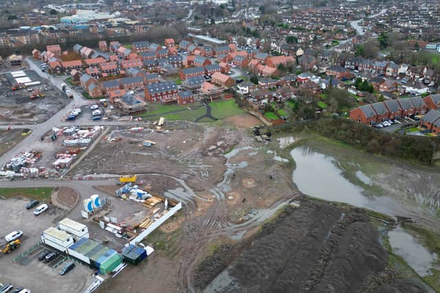 A large number of the houses have already been completed, with more work to come