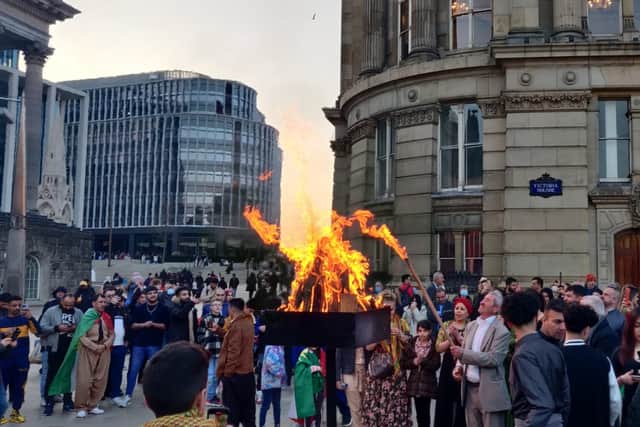 Syrian Kurds new year celebrations in Victoria Square, in Birmingham on March 21 this year