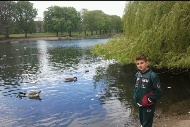 Rony Omar on his first day in Aston, Birmingham
