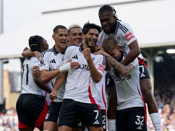 Raul Jimenez celebrates scoring the opener
