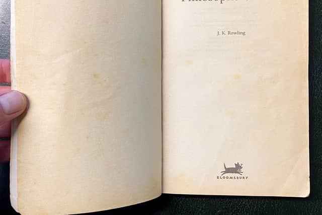 Well thumbed first edition paperback of Harry Potter and the Philosopher's Stone hammering at £6,000.  