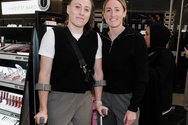 BIRMINGHAM, ENGLAND - NOVEMBER 12: Lucy Quinn and guest attend the Sephora Birmingham VIP launch party at The Bullring & Grand Central on November 12, 2024 in Birmingham, England. (Photo by Dave Benett)