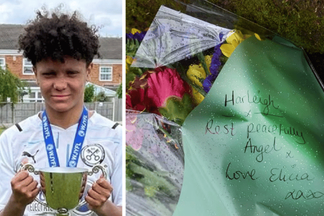 Flowers were left in tribute to Harleigh outside West Park following his death