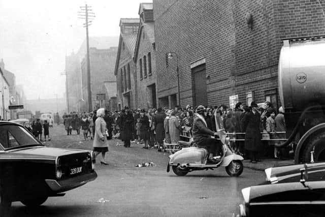 Fans queue to see The Beatles at Wolverhampton's Gaumont in 1963.