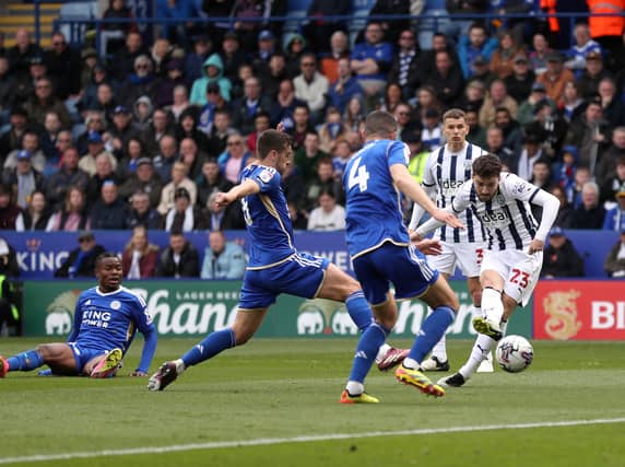 Mikey Johnston scoring for Albion on loan last season (Photo by Adam Fradgley/West Bromwich Albion FC via Getty Images)