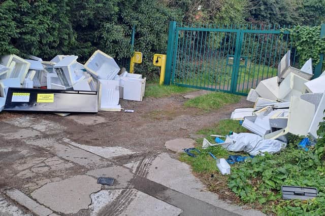 Flytipped fridges in Suffolk Place