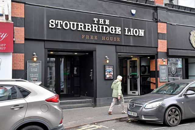 Emergency service crews were called to the incident at The Stourbridge Lion in the early hours of Sunday