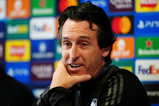 Aston Villa manager Unai Emery