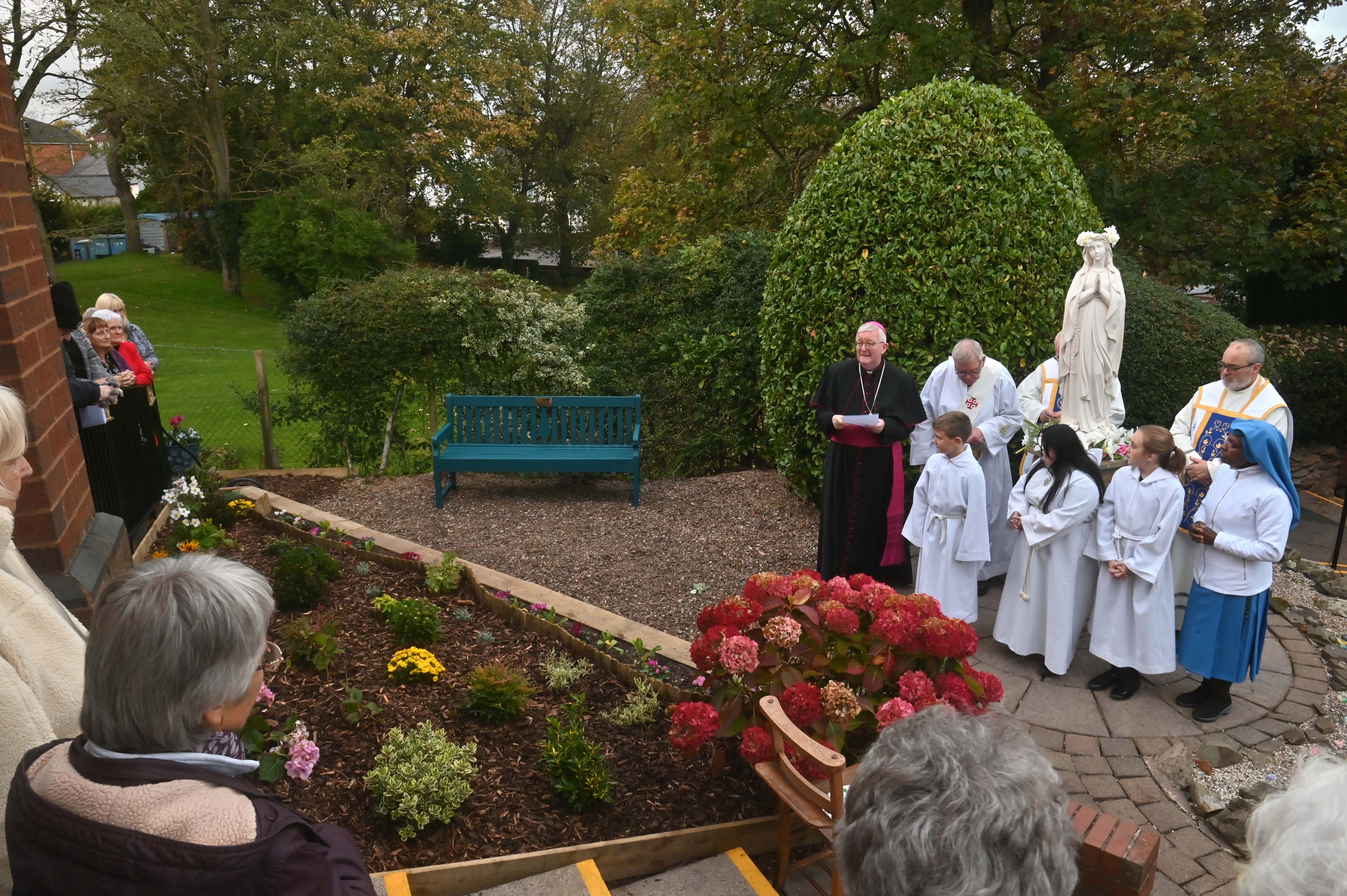 Archbishop: Bernard Longley blessed the new garden..