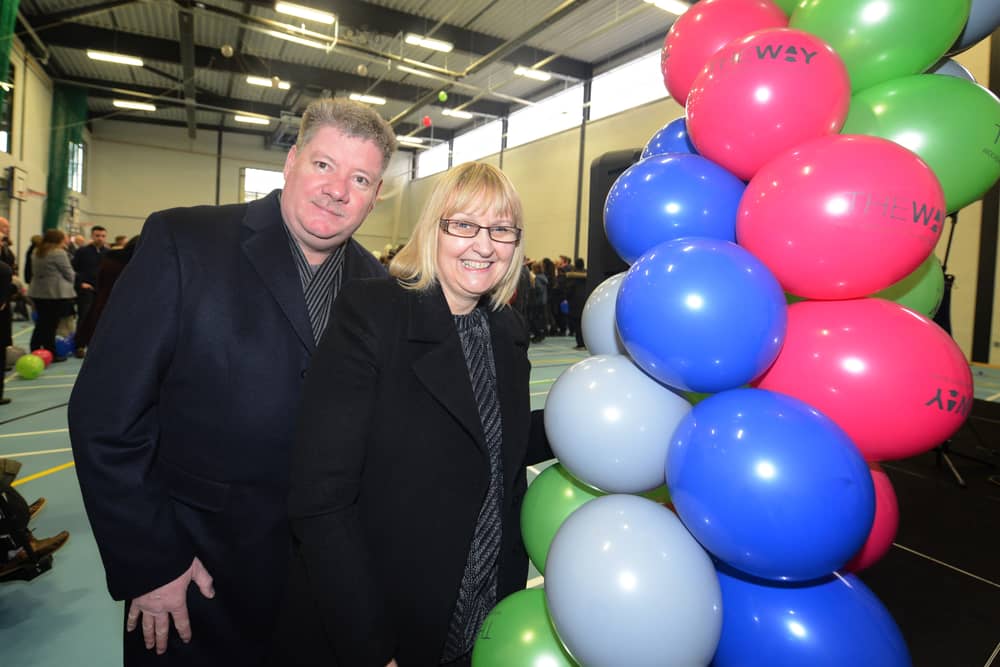 In 2012 Liam Payne's parents Geoff and Karen Payne attend the official opening of  The Way Youth Zone .