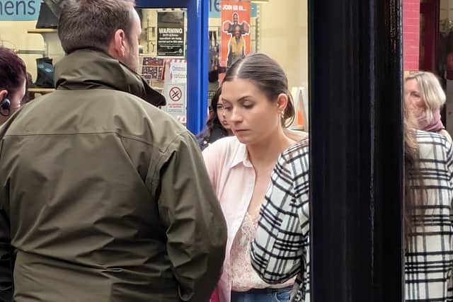 Cast members were also spotted filming near the old Express & Star building on Queen Street