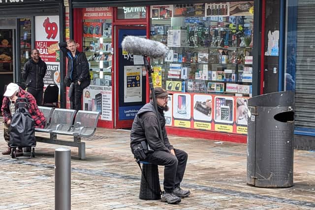 Production teams were also seen frequenting the shops around Wolverhampton