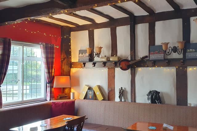 The interior is decorative and colourful