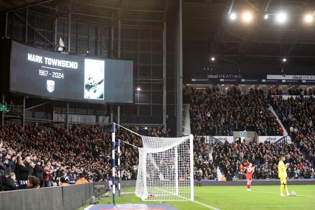 The game between West Bromwich Albion and Middlesbrough stopped on the 57th minute for a minute's applause. Photo: Adam Fradgley/West Bromwich Albion FC via Getty Images.