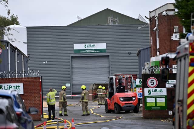 Emergency services at the scene of the fire in Heath Town