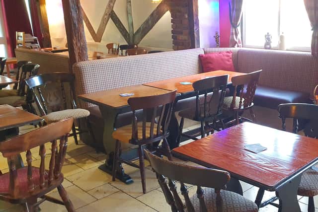 The main room has seating throughout