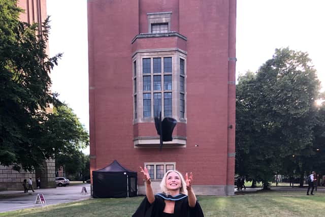 The obligatory cap-toss on my graduation day 