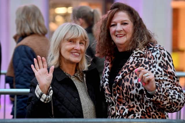 Fans Helga Wernick and Pamela Norris from Codsall and Finchfield before the gig..
