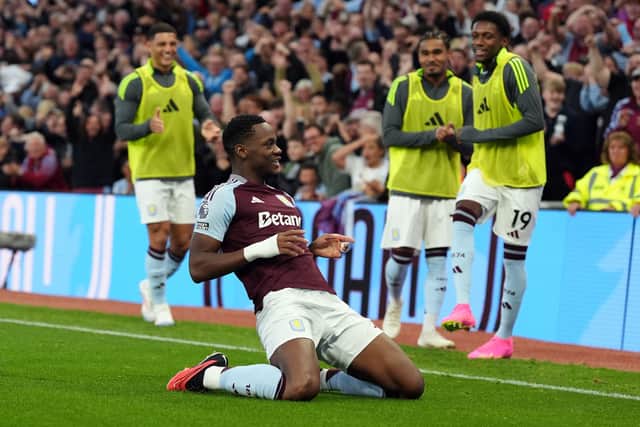 Aston Villa's Jhon Duran celebrates