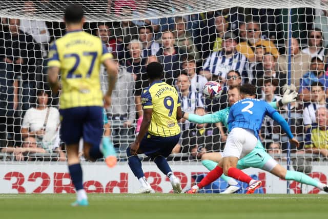 Josh Maja makes it 1-0 inside a minut (Photo by Adam Fradgley/West Bromwich Albion FC via Getty Images).