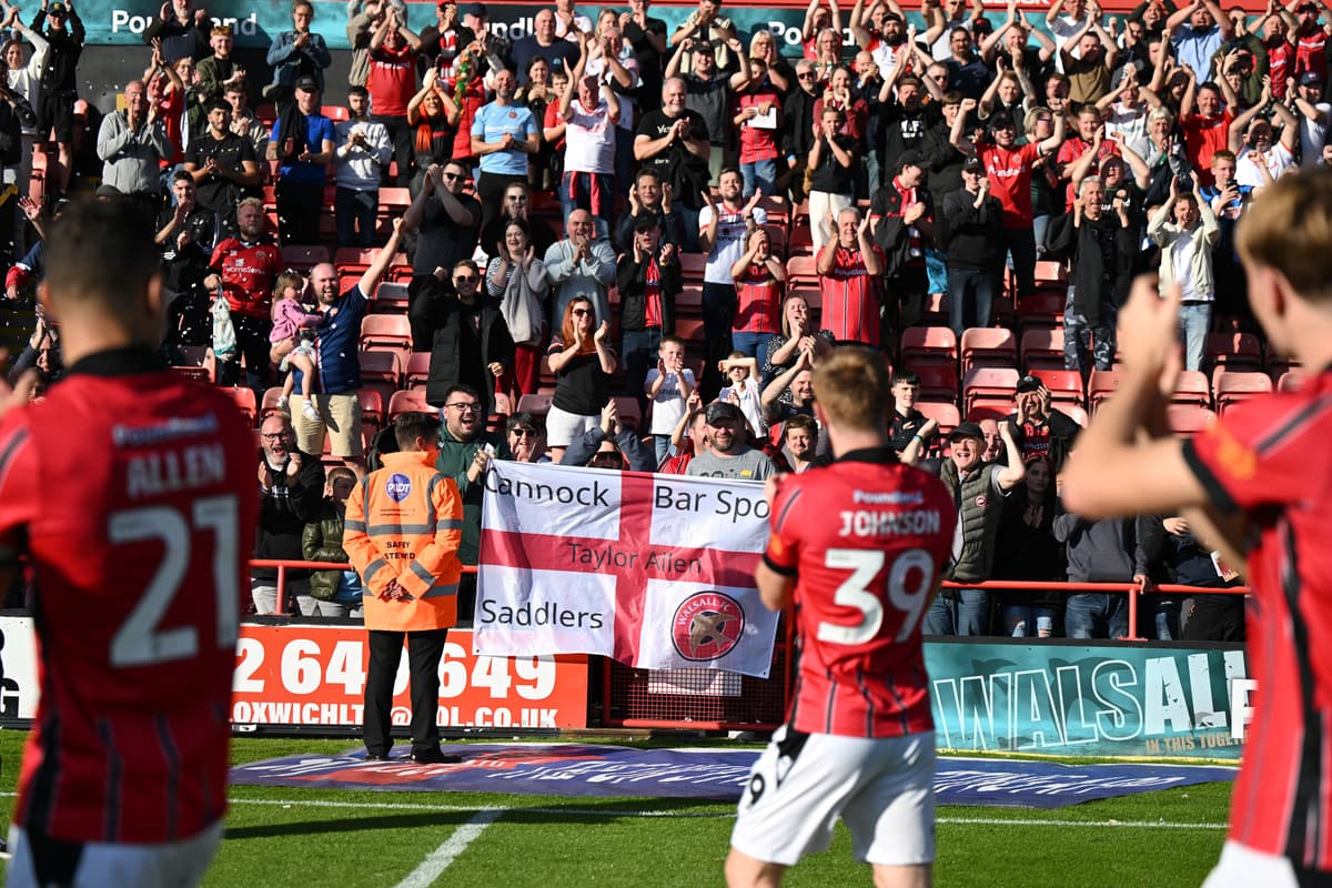 Mat3067 Mat Sadler salutes Walsall's match-winner