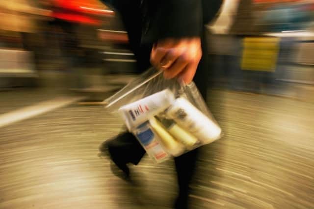 Holidaymakers could face lengthy delays when travelling to and from Europe this autumn as airports are set to reintroduce the 100ml liquid limit. (Photo: Getty Images) | Getty Images
