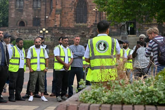 Minhaj Uddin addresses the drivers in attendance