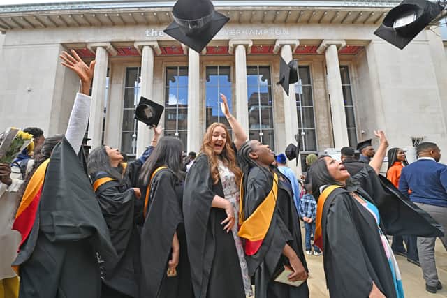 Students from Wolverhampton University have celebrated graduation inside the Halls