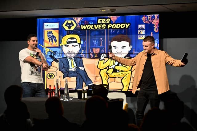 Pic at the Molineux where our Liam and Nathan had there live Wolves Podcast event..