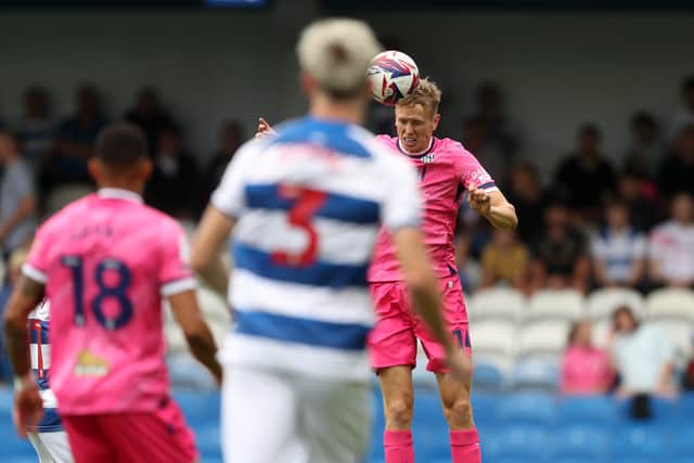 New signing Torbjorn Heggem wins a header (Photo by Adam Fradgley/West Bromwich Albion FC via Getty Images).
