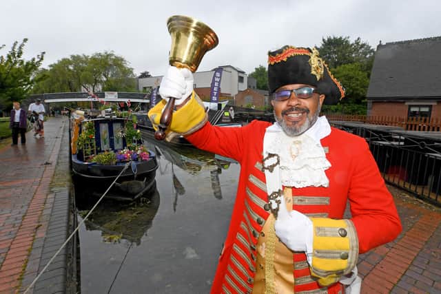 Stafford and Mercian Regimental Association town crier Adrian Basford officially launched the festival