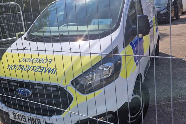 Police forensics teams investigate 'unexplained' death in Stafford
