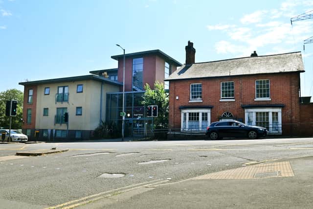  Eagle House, a temporary housing facility in Stafford run by Midland Heart which was the scene of a death on Monday