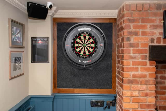 The new darts area