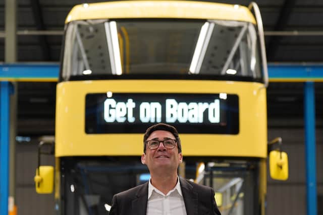 Andy Burnham launched Greater Manchester's Bee Network buses last year