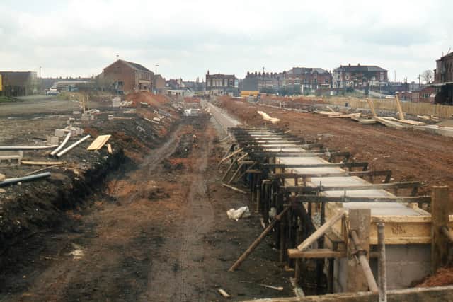 Kidderminster Town under construction in March 1984. Photo: Barrie Geens