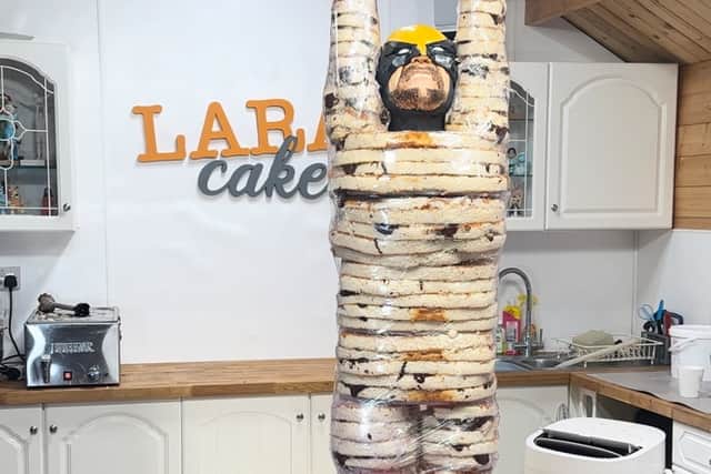 The cake creation coming along. Photo: Lara Mason / SWNS