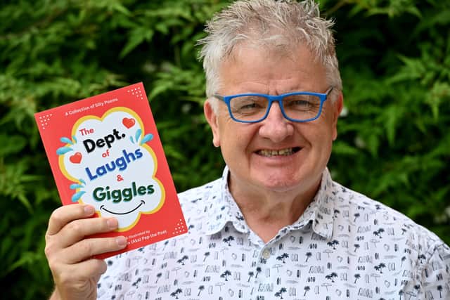 David with his latest poetry collection, The Dept of Laughs and Giggles