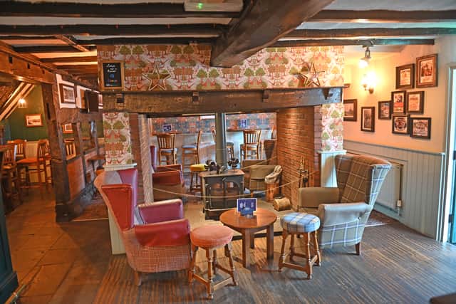 The pub has a modern and comfortable feel to it