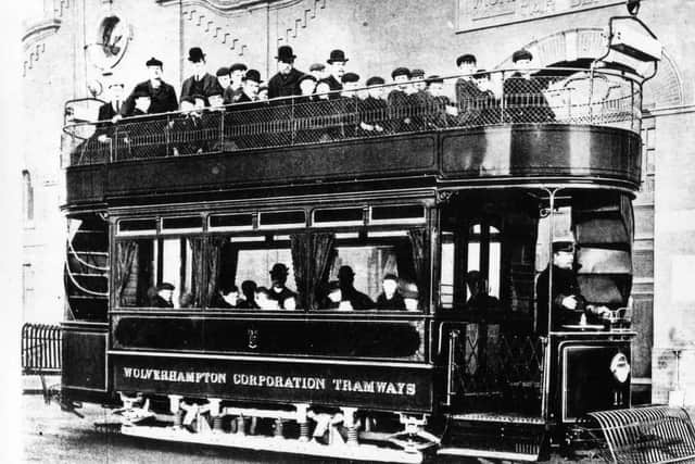 A Wolverhampton Corporation tram, dated 1902