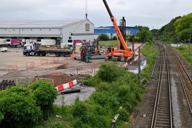 The site of the future Darlaston station