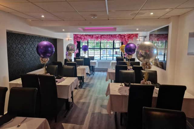 Balloons were placed in the resturant to mark the fantastic anniversary
