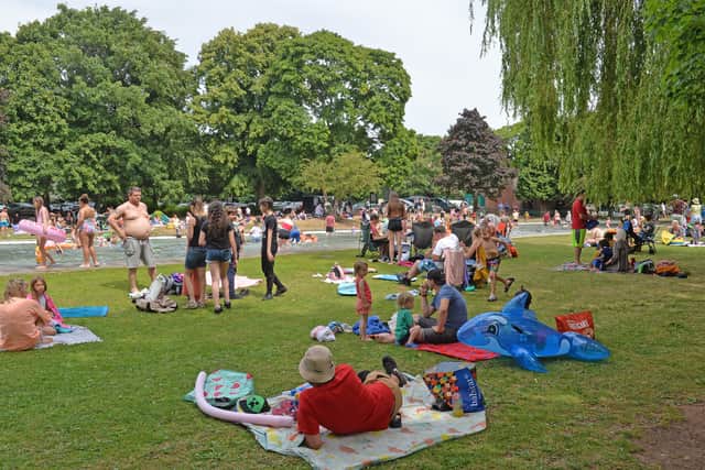 Crowds flock to Tettenhall Pool in 2022 to cool down in the summer sun