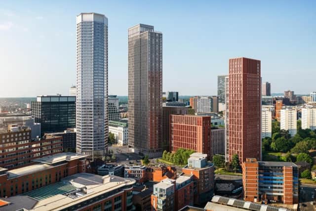A visualisation of what the 'cluster' of towers could look like