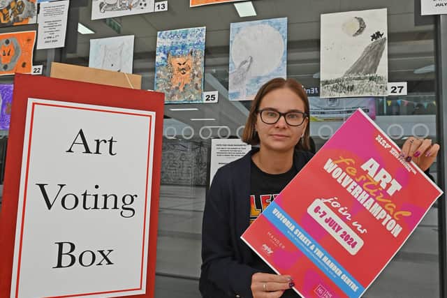 The 'Walking with Wolves' art pieces will be on show for all to see and vote for. Pictured one of the event organisers Paulina Kaczmarek