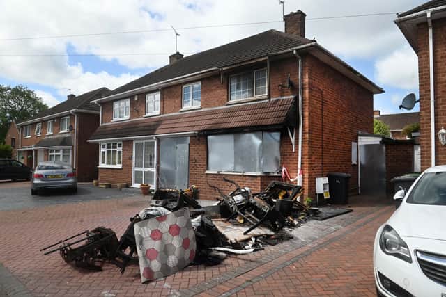 The home was devastated in the fire