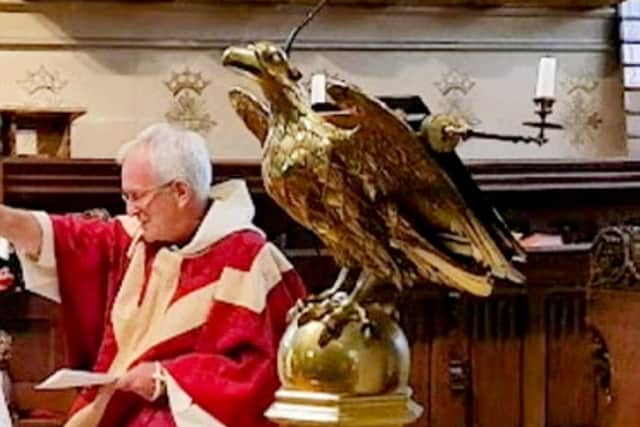 The Victorian brass eagle lectern was stolen from St Augustine's Church in Edgbaston, Birmingham but it has now been returned by a Black Country scrap metal dealer